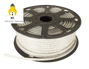 Cuộn Led 220V tim đôi màu vàng nắng