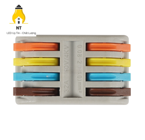 Đầu cút nối nhanh dây điện 4 ra 4-32A 0.08-2.5mm2 (4 màu)